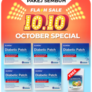 REPEAT VALUE (5 KOTAK GLUVERA + FREE 1 POUCH GLUVERA TEA)